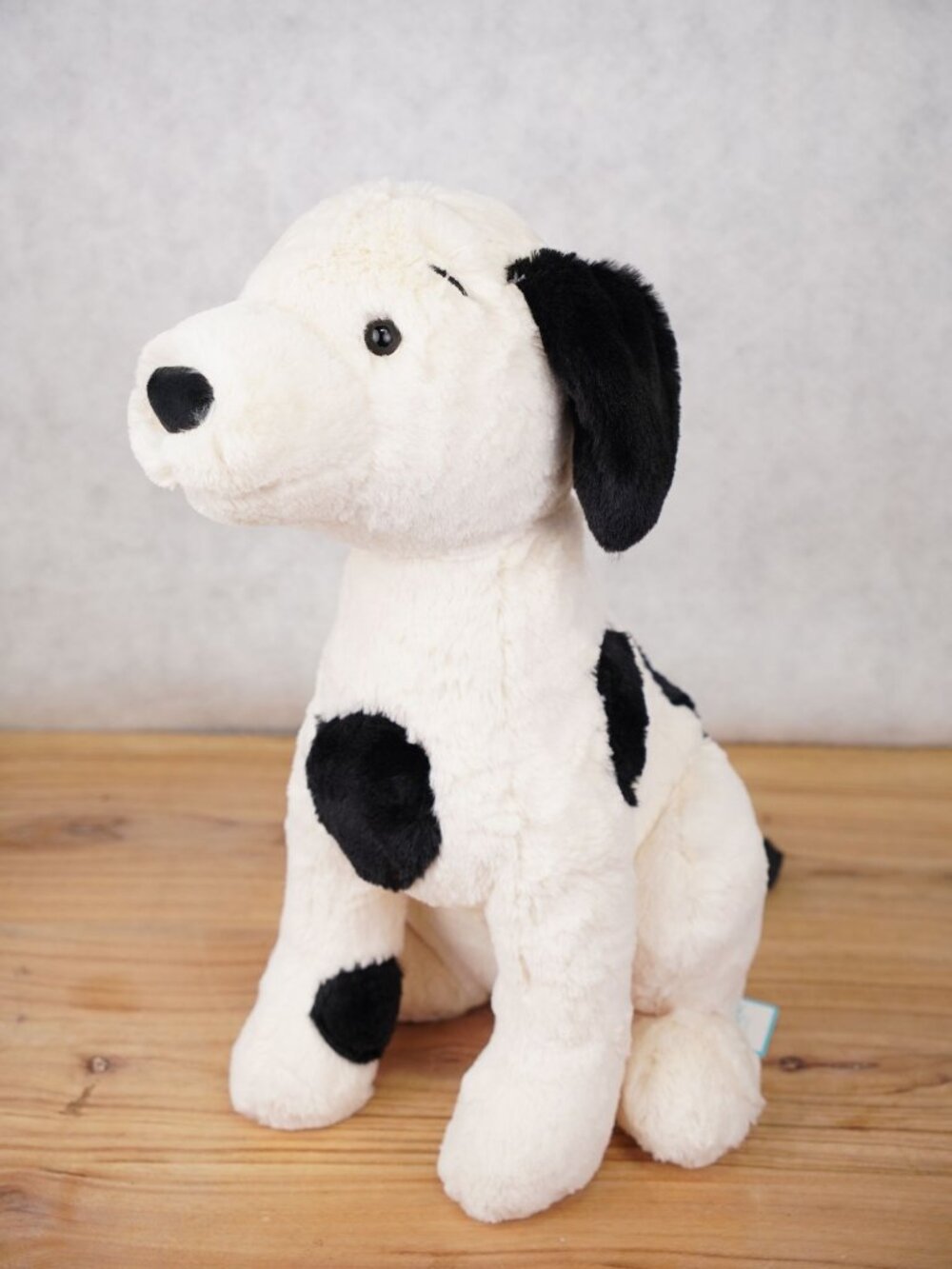 Jellycat Harper Pup Black & White Soft Stuffed Dog Toy 15" NWT Retired Rare